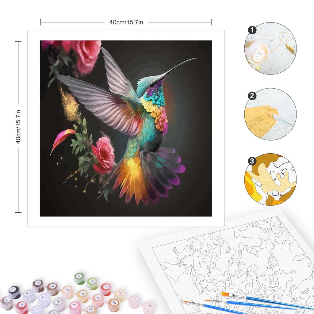 Frame Painting By Numbers Kits Animals Bird Acrylic Paint On Canvas Painting For Home Decors 40x40