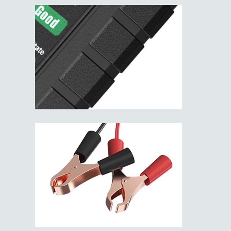 Battery Tester Automobile Motorcycle Battery Testers ABS Red Yellow Green Display 12V/24V Battery Level Car Diagnostic Tool