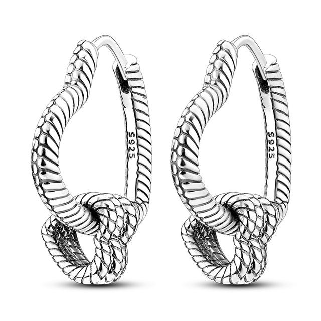 Сверкающее серебро 925 пробы, U-образные серьги-кольца в форме сердца с любовью, модные серьги, ювелирные изделия, подарок для женщин и девочек, вечерние обручальные серьги-кольца 