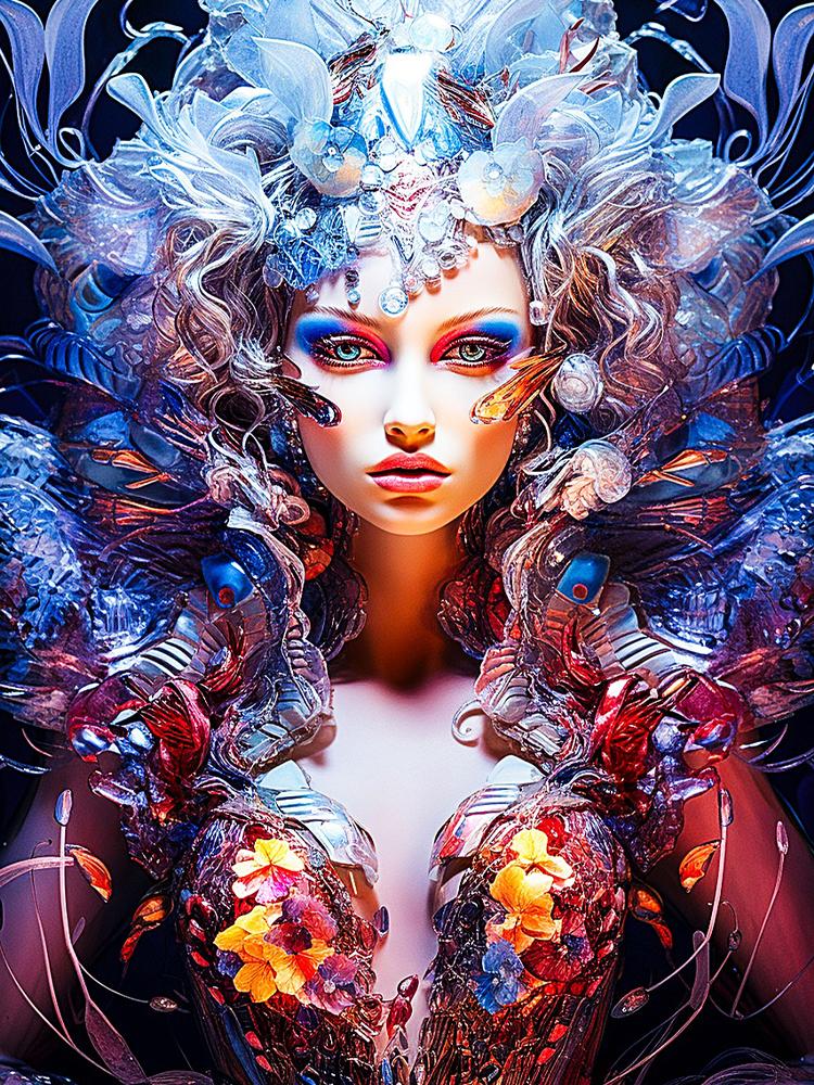 Diy 5d Алмазная картина Цветочная фея Полная мозаика Вышивка Красивая женщина Стразы Картина Дама Ювелирные изделия Наборы для вышивки крестом