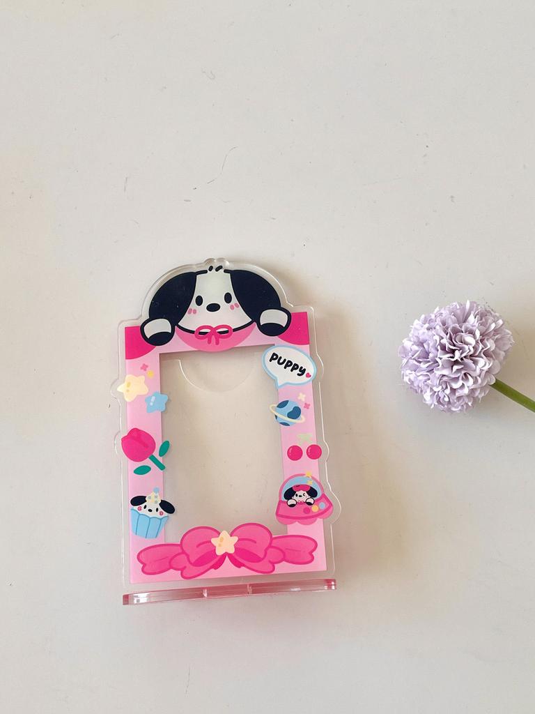 Cartoon Puppy Kitten Photo Frame Colorful Photo Card Holder 3 Inch Kpop Photo Display Desktop Decor Wholesale New Arrival 2025