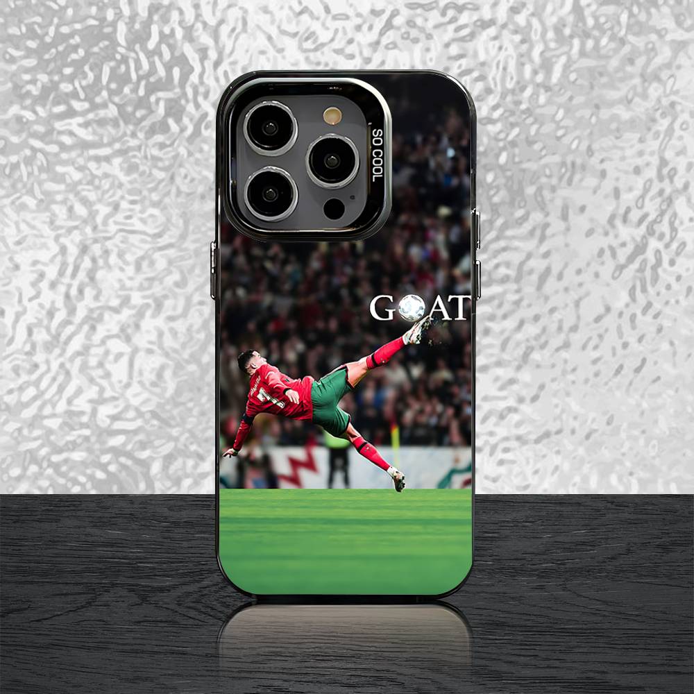 7 ФУТБОЛОВ Чехол для телефона для iPhone 16,15,14,13,12,11,Pro,Max,Plus,Mini,SE Cr7 R-ROnAlDoS Черный Конфетный Матовый Ударопрочный Чехол