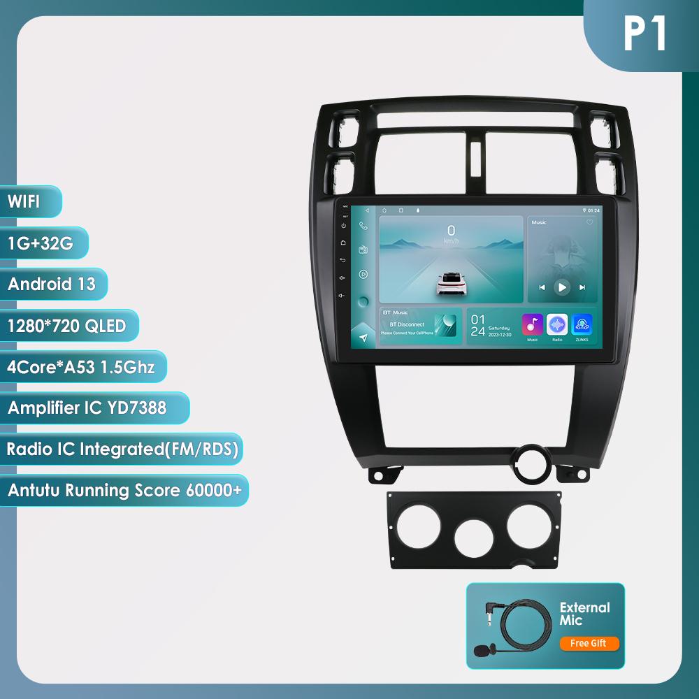 Hizpo 8-ядерный интеллектуальный экран AI Android Autoradio для Hyundai Tucson 2004-2009 Автомобильный радиоприемник Мультимедиа Видеоплеер GPS Навигатор Головное устройство Carplay 4G RDS FM