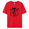 Cat Casual Mens Cotton TShirt with Cartoon Prints Short Sleeve Tee