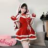 Christmas dress sexy bunny christmas costume red themed suit female hottie