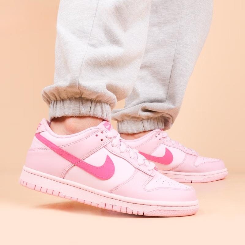 Nike Детские кроссовки Dunk Low GS Triple Pink Medium-Soft-Pink Hyper-Pink Pink-Foam DH9765-600