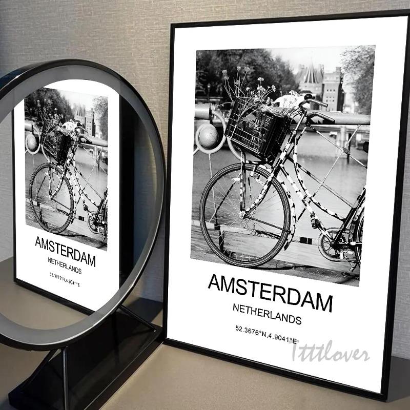 1pc City Poster New York London Paris Poster Paper Print Home Bedroom Entrance Bar Cafe Art Painting Decoration