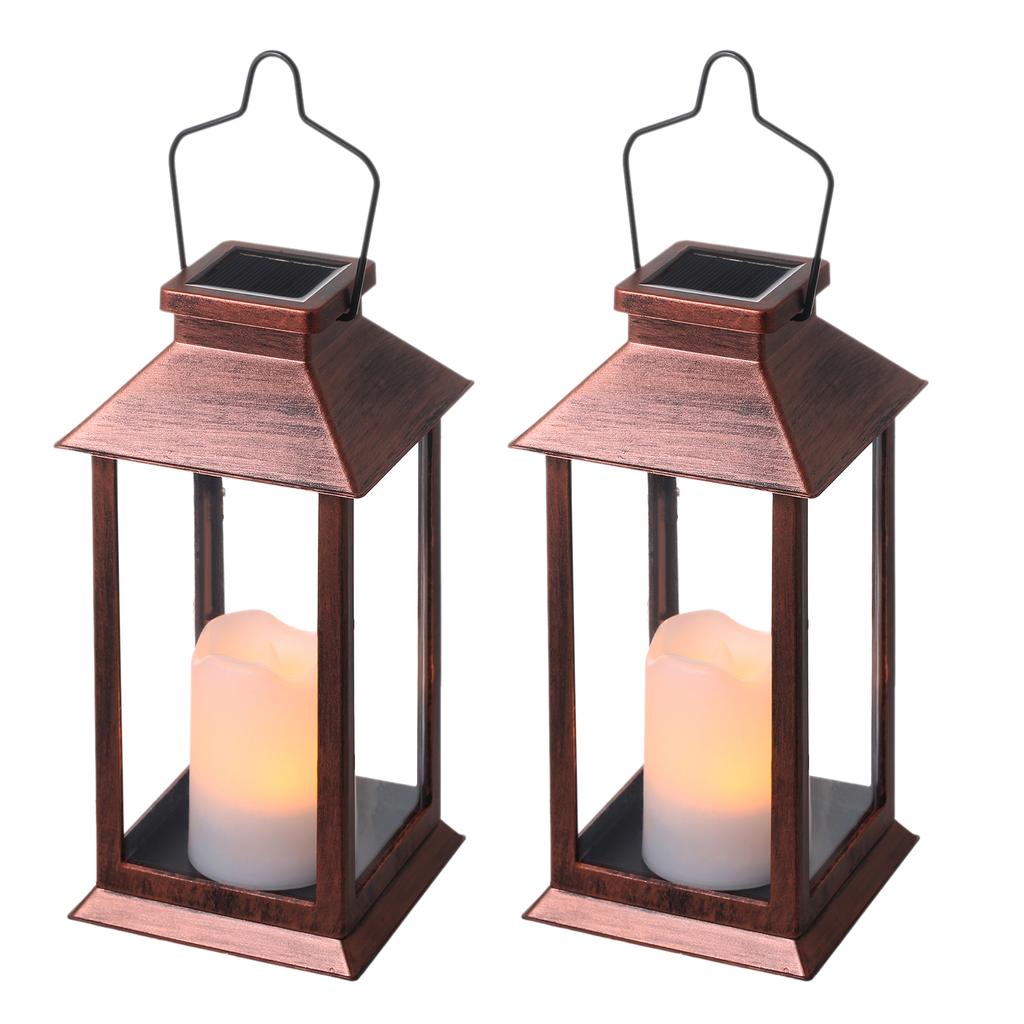 Tomshine Фонари на солнечной батарее со светодиодами, беспламенные свечи, уличные садовые подвесные фонари