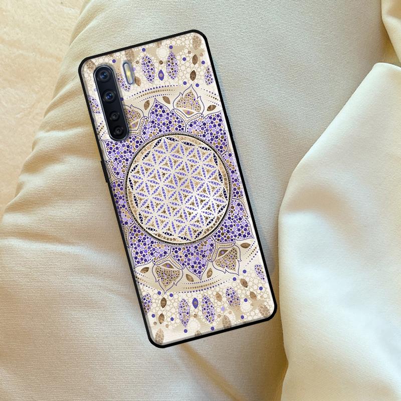 Flower Of Life In Lotus Pastel Case For Oppo A96 A76 A16 A18 A38 A58 A78 A98 A74 A94 A54 A80 A60 A40 A15 A17 A57 A5 A6 Pro