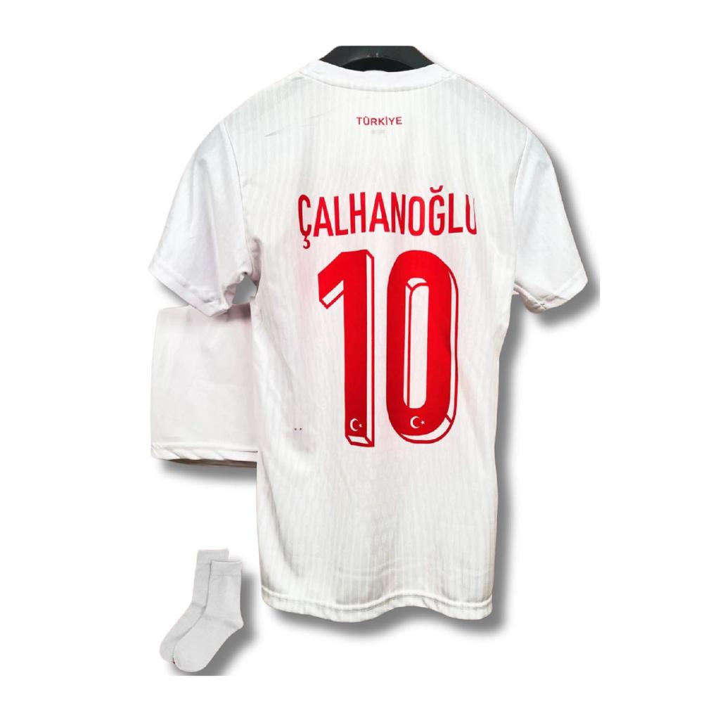 Trkiye Hakan alhanolu White Kids Jersey (jersey-shorts-socks-wristband) Set Of 4