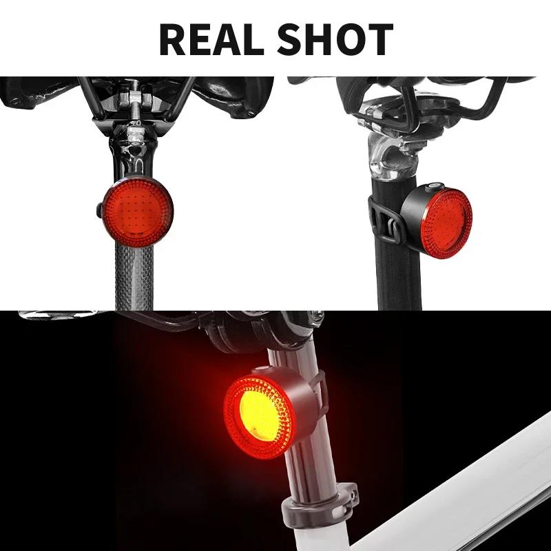BUCKLOS COB Bike Taillights Headlight USB Rechargeable Bicycle Safety Warning Light MTB LED Front Rear Lantern Cycling Lamp Set2