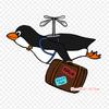 Animals Migrating Cartoon Penguin Bird Migration Iron On Heat Transfer Printing Vinyl Patches Sticker for Clothes DIY Appliques Washable Patches