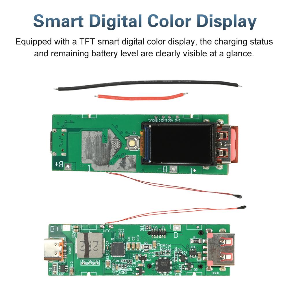 DIY 21700 Корпус для повербанка USB Type C 22.5W Модуль быстрой зарядки Бокс для хранения и зарядки аккумуляторов DIY Электронный набор Поддержка PD/QC/VOOC