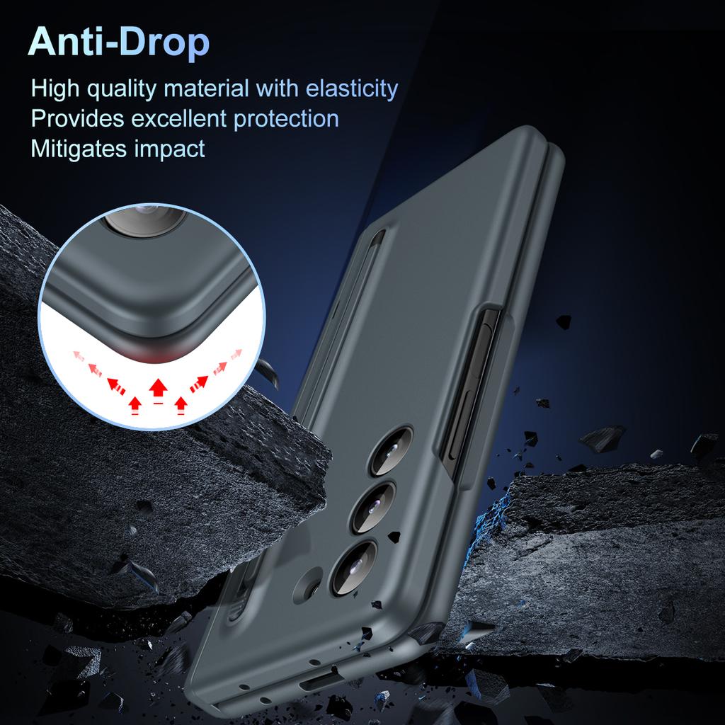 Hard PC Shockproof Phone Cover with Touch Pen Screen Protector Bracket for Samsung Galaxy Z Fold 6 5 4 3 Case