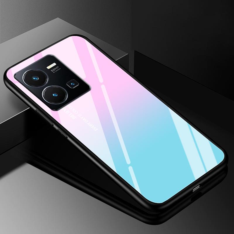 Чехол-крышка для VIVO Y35 2022, Чехлы из закаленного стекла для Vivo V21 5G 4G V21E Y11S Y12S Y20S V20 SE Y03 V2022 V2023, Жесткий задний бампер