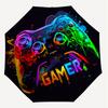 1PC Gamer Controller Automatic Open/Close Umbrella with Windproof, 8-Rib Sturdy Canopy, Durable Ribs, Fashionable Design, Outdoor Accessory, Fun Prin,