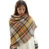 Осенне-зимний клетчатый шарф имитация кашемира теплый женский шарф шаль зимний теплый