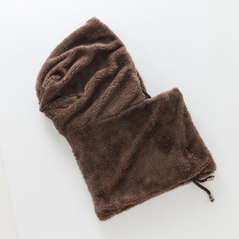 Autumn Winter Hat Men's Women's Knitting Hats & Caps Wool Cycling Cold Protective Ear Cap Fried Dough Twists One-piece Plush Thickened Pullover Hat