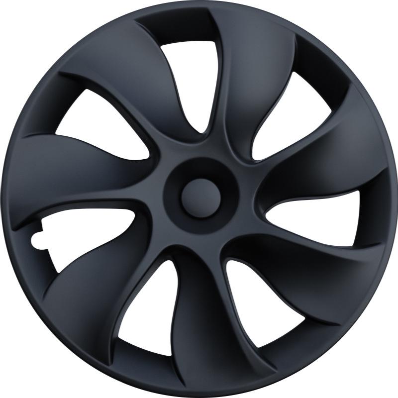 Tesla Model Y 19" Wheel Hub Decorative Protective Cover - Cyclone Turbine Design.