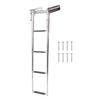 4‑Step Deck Ladder Folding Telescopic Boat Stair Pedal 304 Stainless Steel W Retaining Rope