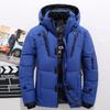 Men's White Duck Down Jacket Warm Hooded Thick Puffer Jacket Coat Male Casual Overcoat Thermal Winter Parka Men