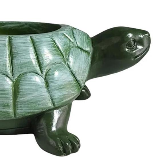 Turtle Planter Pot Resin Tortoise Flowerpot Animal Statue Indoor Outdoor Succulent Plants Container Home Balcony Garden Desktop Decoration