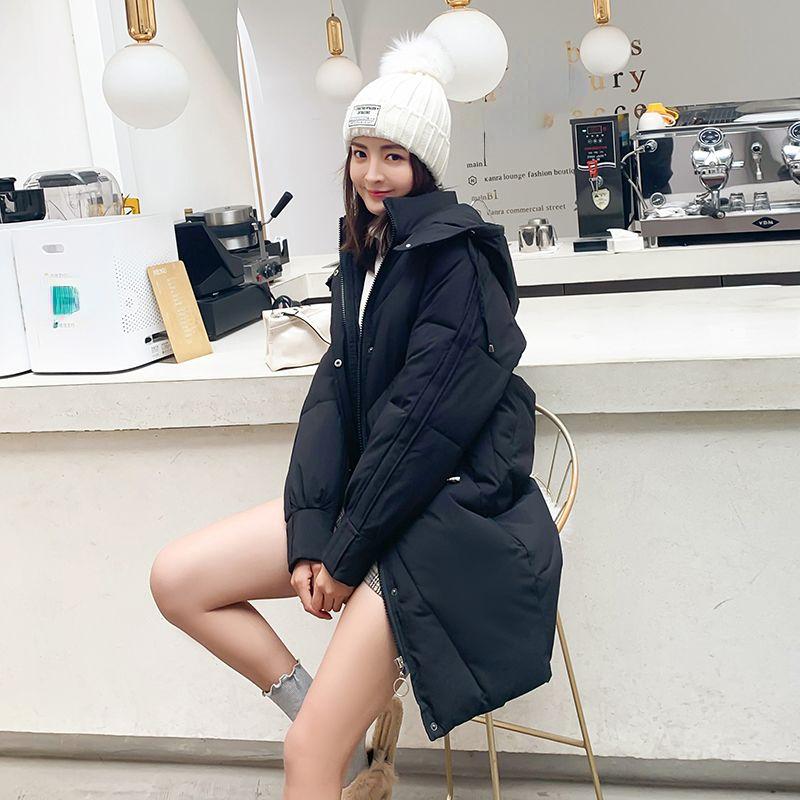 Зимнее свободное пальто из толстого хлеба, студенческая куртка на хлопковой подкладке