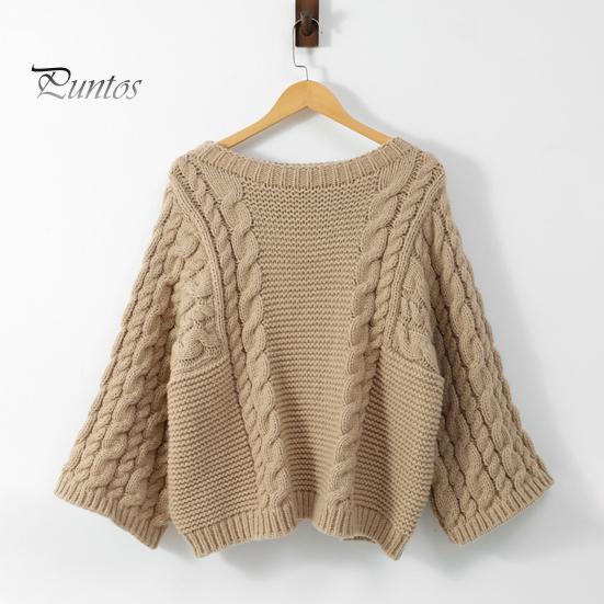 Женский свитер с круглым вырезом и длинным рукавом, с перекрученной текстурой, трикотажные топы, однотонные, свободные, пуловеры