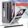 For Samsung Galaxy Z Fold 3 5g Case With S Pen Slot For Samsung Z Fold 3 Case With Pen Holder Cover Magnetic Bracket Holder