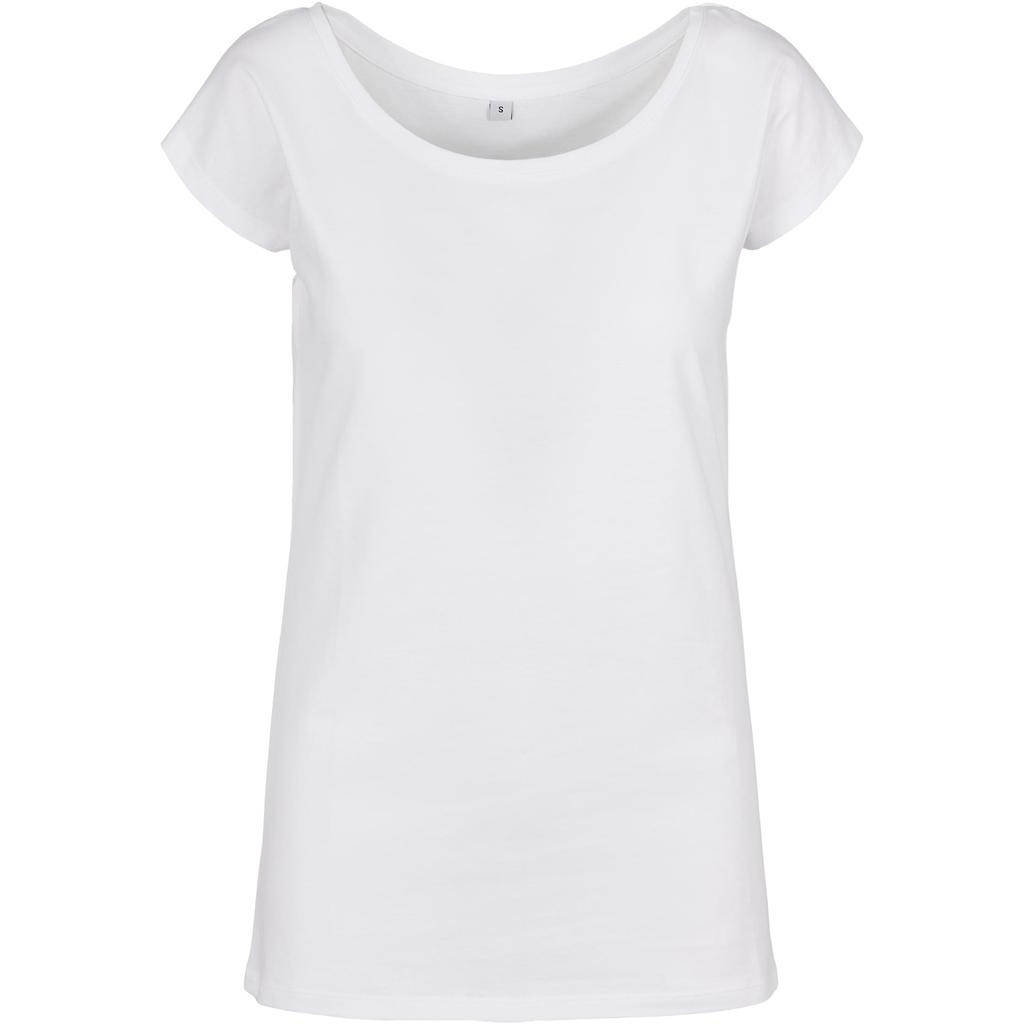 Build Your Brand Womens/Ladies Wide Neck T-Shirt