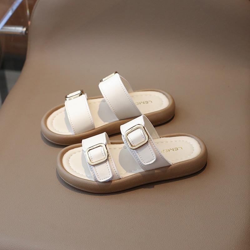 Модная детская обувь Новые универсальные удобные тапочки Мягкая подошва Нескользящая повседневная обувь для девочек Стильная удобная одежда Сандалии на толстой подошве