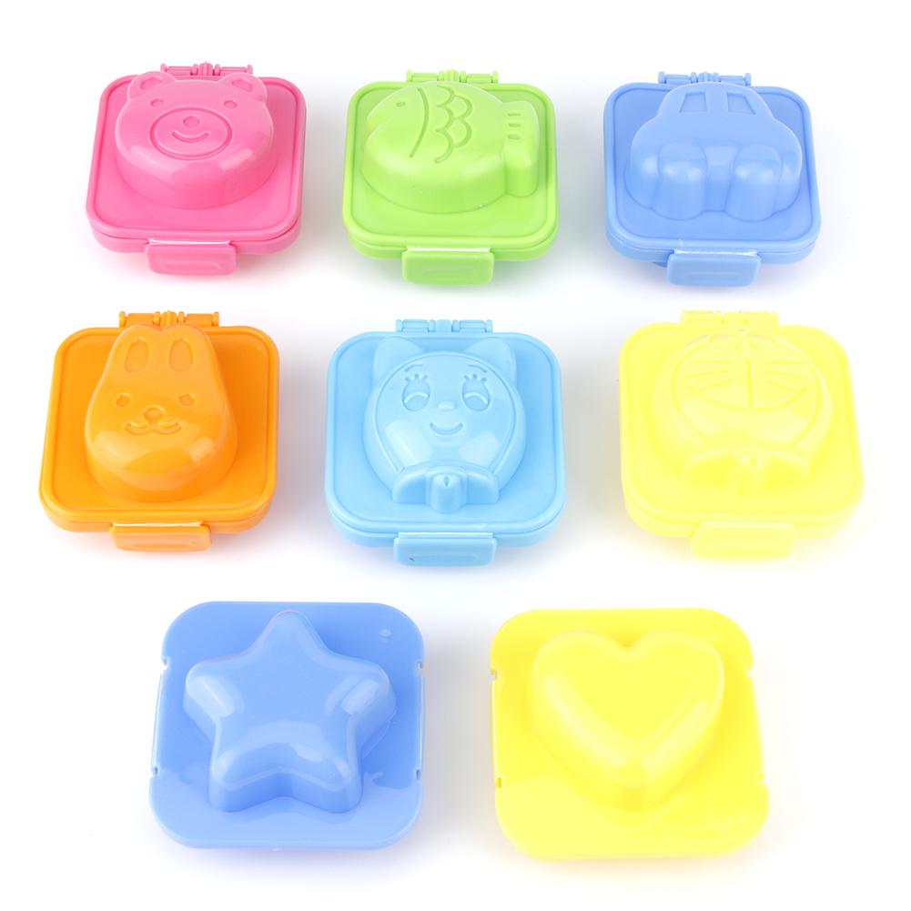 8Pcs/Set Household DIY Cartoon Shape Rice Ball Mold Onigiri Mold Kitchen Utensils
