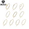Bisaer Different Style Rhinestones & Metal Lines Alloy Ring-simple for Ladyies Daily Jewelry