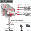 Set of 2 Dining Chair Covers Slipcover with Armrest Curved Back, Height Bar Stools Covers Back Chair Protector for Dining,B