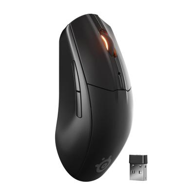 SteelSeries Rival 3 WL Gen 2 Беспроводная игровая мышь, низкая задержка, прочная, механическая, PTFE, черная, совместима с 2.4 ГГц/Bluetooth, легкая, (1.9 мс),