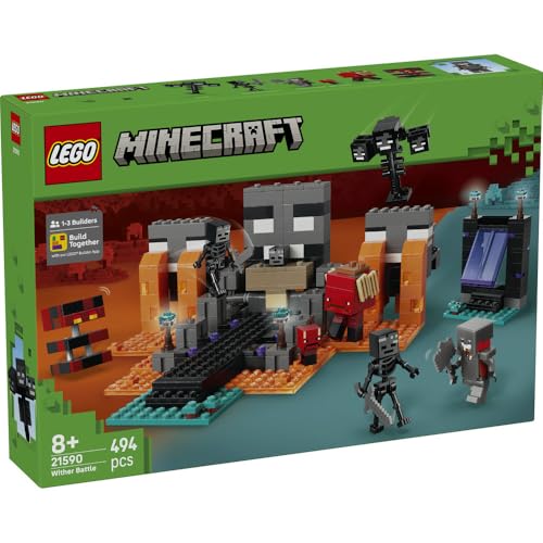 Игрушка LEGO Minecraft Битва волшебников, Подарок на день рождения, Кубики, Для мальчиков и девочек, Возраст 8, 9, 10 лет, Ученики начальной школы, Игрушка Minecraft, Боевой робот, Модель