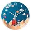 14-Inch 35Cm Wall Clock Children'S Room Bedroom Mute Clock Living Room Planet Space Space Living Room Wall Clock