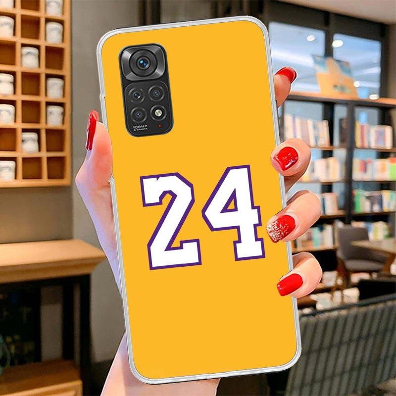 Basketball 23 24 8 Number Cover Phone Case For Xiaomi Redmi Note 15 14 13 12 11 10 Pro Plus 14S 12S 11S 11T 11E 10S Soft Fundas