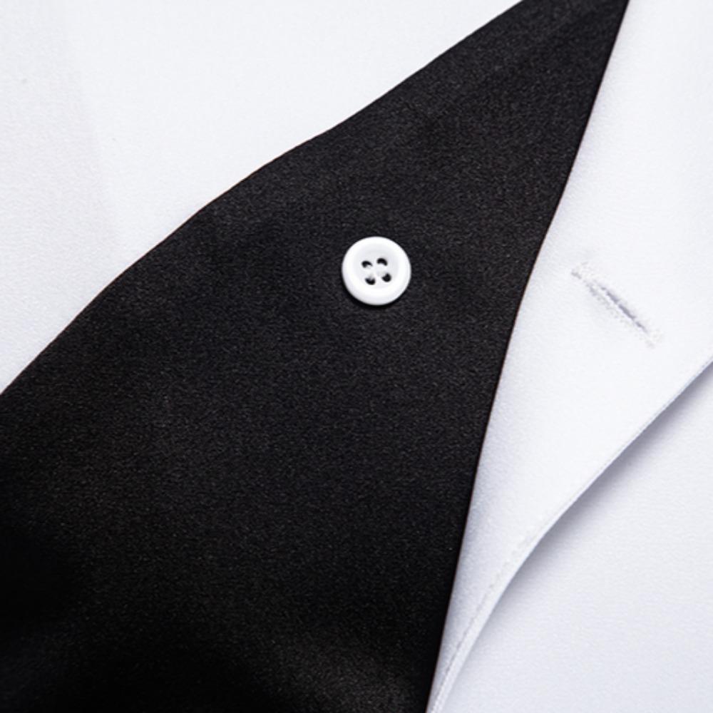 Мужские рубашки с воротником Генри в стиле пэчворк, контрастные цвета, платье, костюм, повседневная одежда для вечеринок, рубашки с длинным рукавом для мужчин