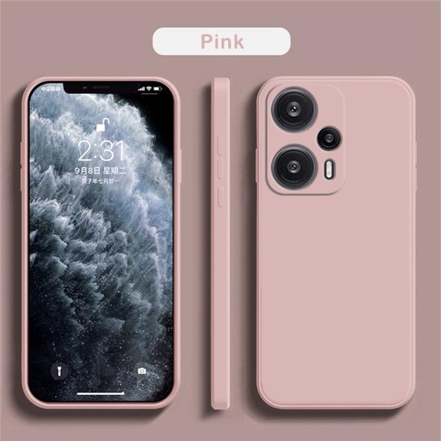 Poco F5 PocoF5 Poco F 5 Чехол квадратный жидкий силиконовый противоударный мягкий чехол для Xiaomi Poco F5 F 5 F5 PocoF5 Чехол для телефона