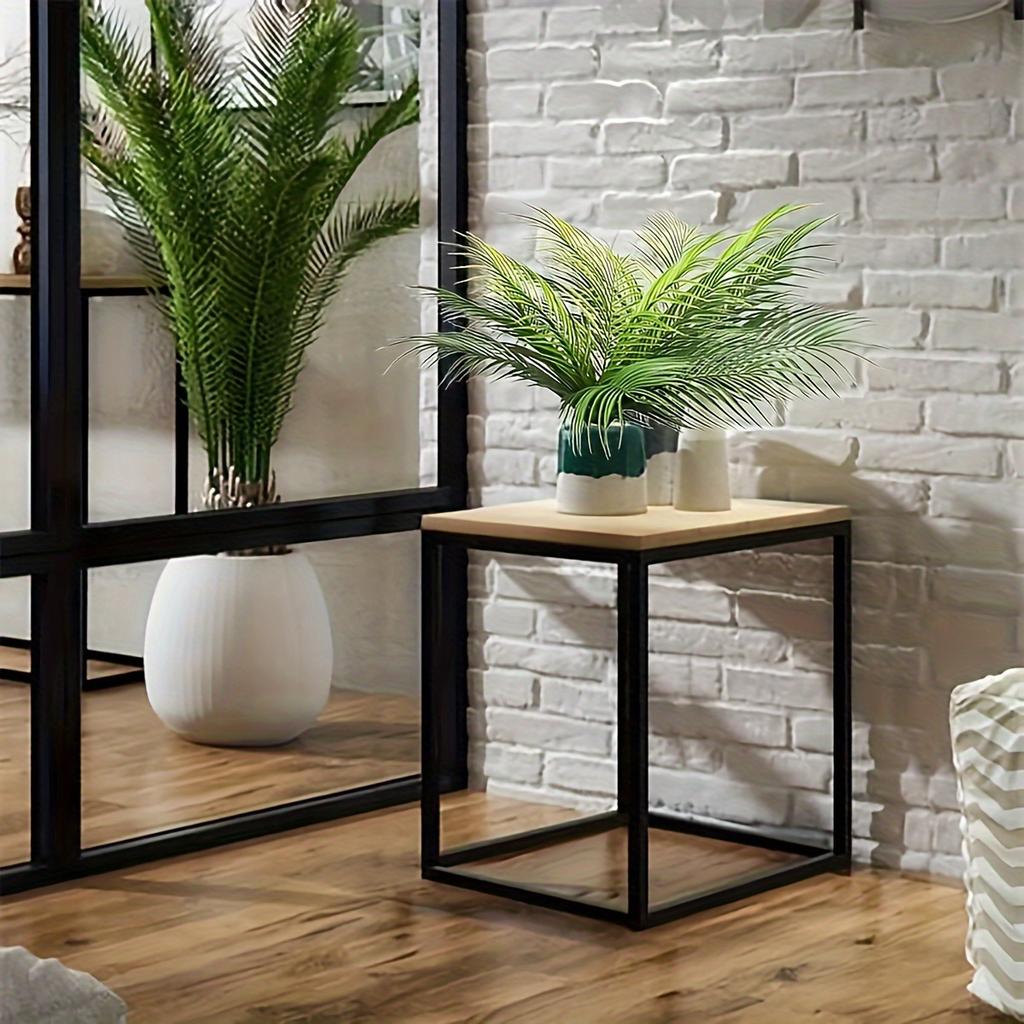 1/4 шт. 9-головых искусственных пальмовых листьев, декор пальмы для дома, сада и офиса, зеленый, для использования в помещении/на открытом воздухе, декор