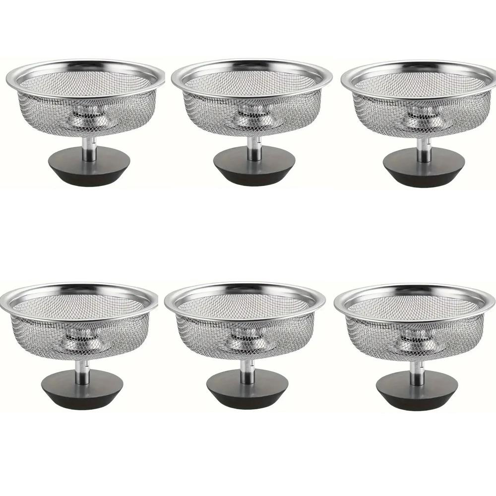 2 шт./6 шт./10 шт. Сетчатый фильтр для кухонной раковины с ручкой и пробкой, сменный сливной стакан, сетчатый фильтр из нержавеющей стали, отверстие для отходов