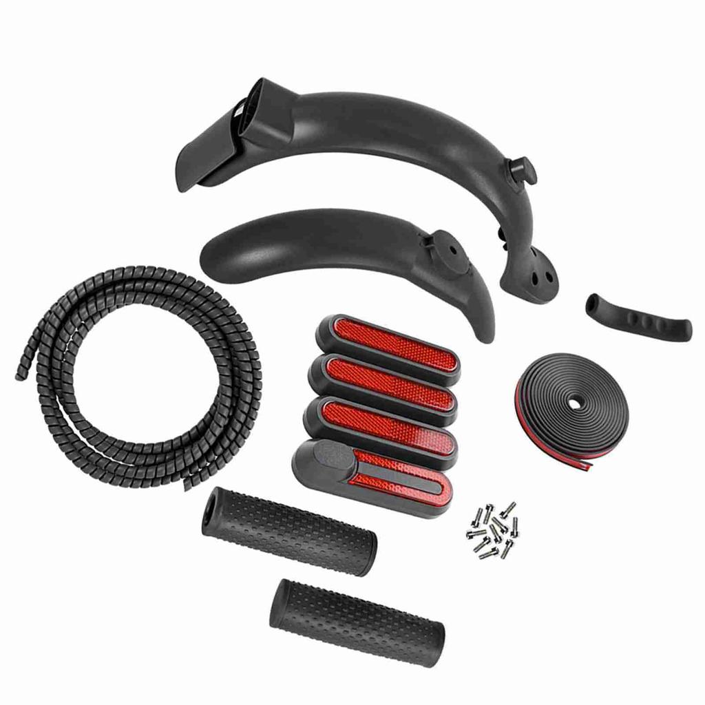 Комплект переднего и заднего крыла для электросамоката с боковыми крышками, крышка ручного тормоза, противоударная полоса для M365 Pro Electric