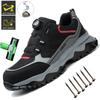 Light Breathable Sneaker Safety Shoes With Steel Toe Cap Anti-Piercing, Shock Absorbing Anti-Smash Design, Work Shoes for Men