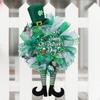 ST. Patrick's Day Wreath Decorations Front Door Hanging Durable Decoration