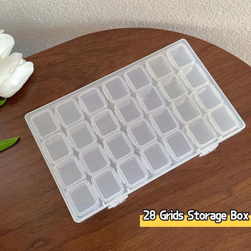 28 ячеек прозрачный пластиковый ящик для хранения ювелирных изделий отсек регулируемый контейнер для бусин серьги коробка для ювелирных изделий футляр
