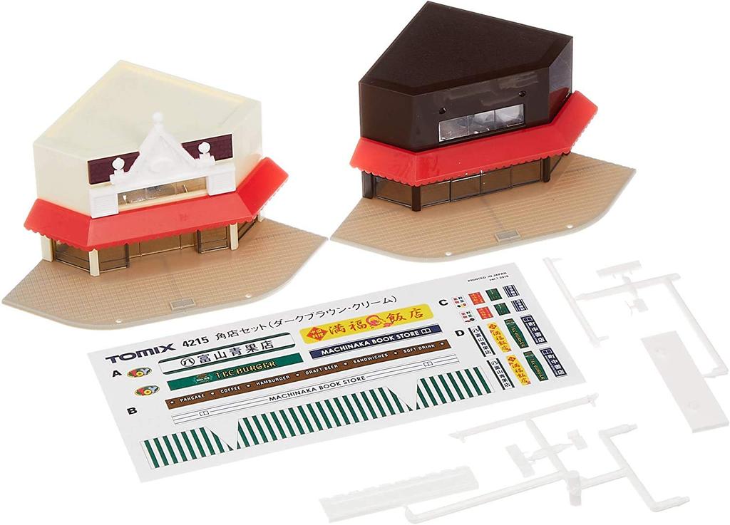 TOMIX N Gauge Corner Store Set Dark 4215 Железнодорожные принадлежности для моделирования Коричневый/Кремовый