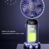 Портативный вентилятор 5000/8000 мАч с интеллектуальным светодиодным цифровым дисплеем, 5 скоростей, регулируемый USB-аккумулятор, мини-ручной шейный вентилятор