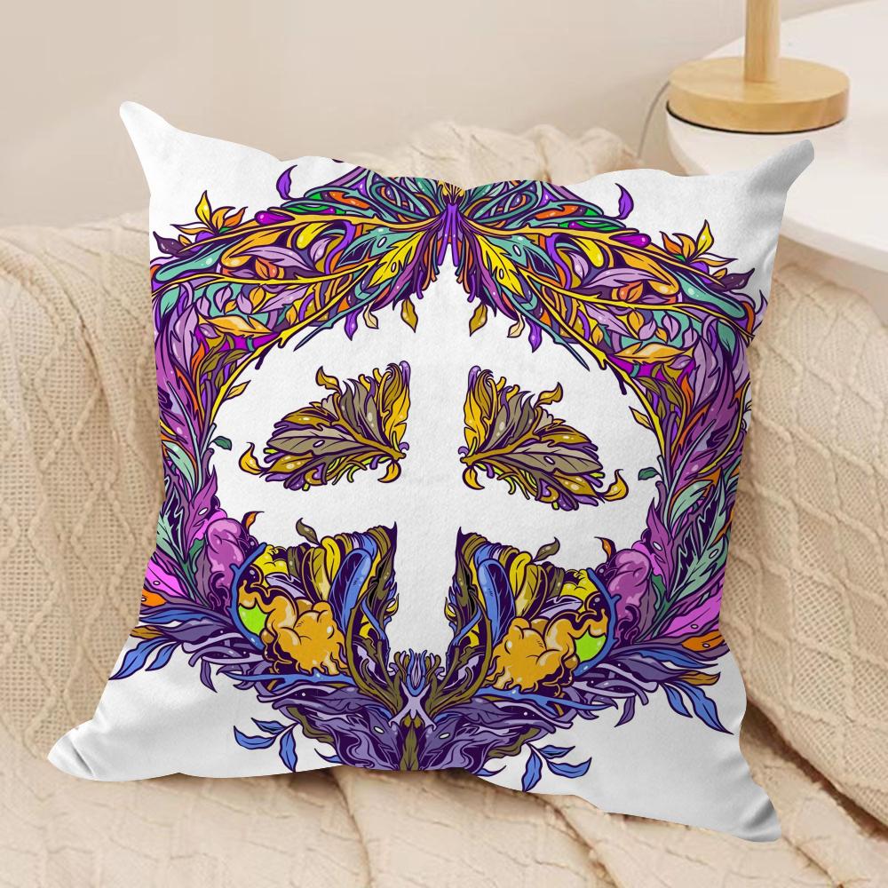 PPiaggio Cushion Cover Short plush Doublesided Print Square Throw Pillow Covers Sofa Home Cushion Decor