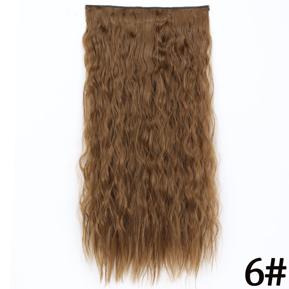 MERISIHAIR Длинные волнистые синтетические волокна 22 дюйма 5 зажимов для наращивания волос Волнистые прямые волосы Черный Коричневый Блондинка Повседневная одежда